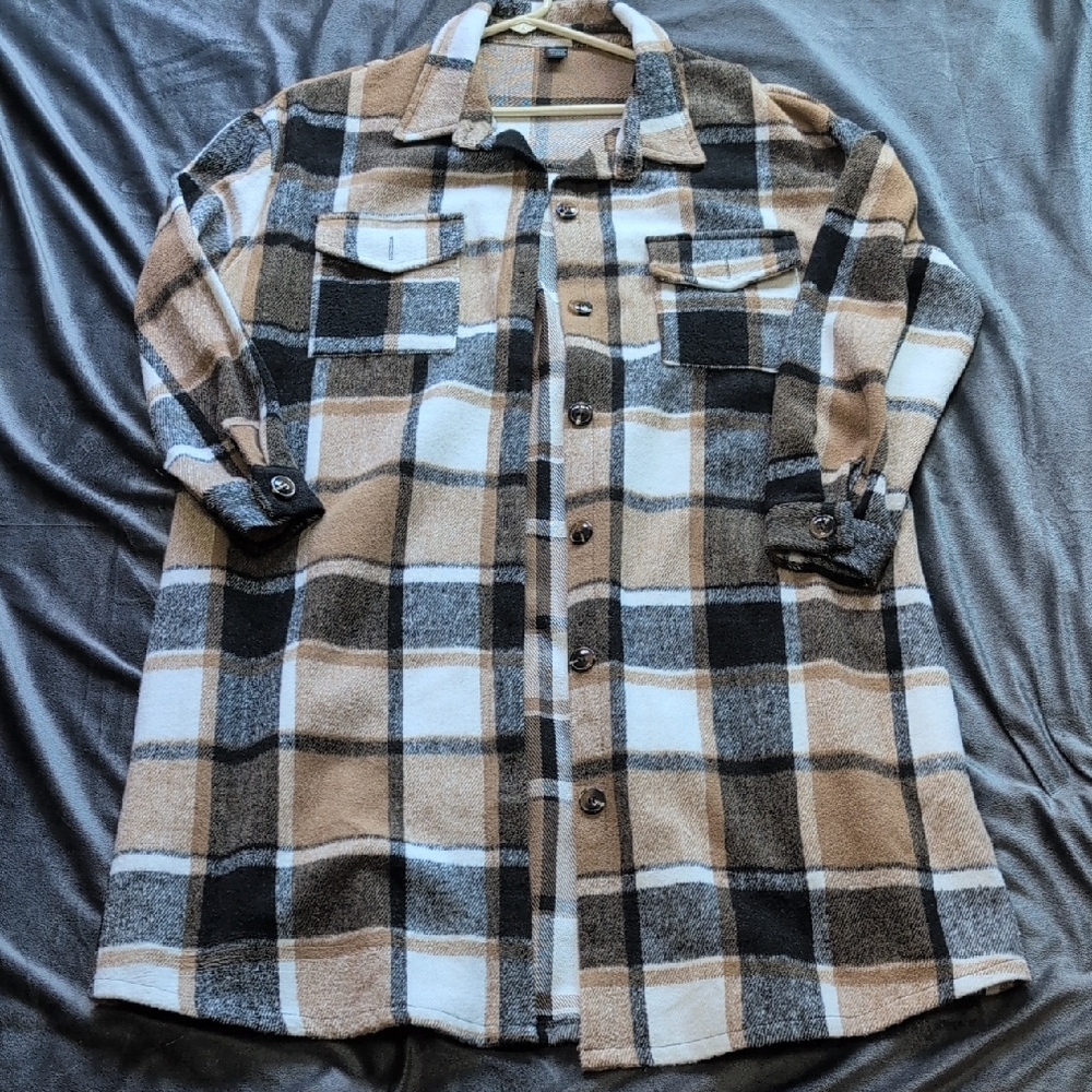 Plaid Women's Pea Coat